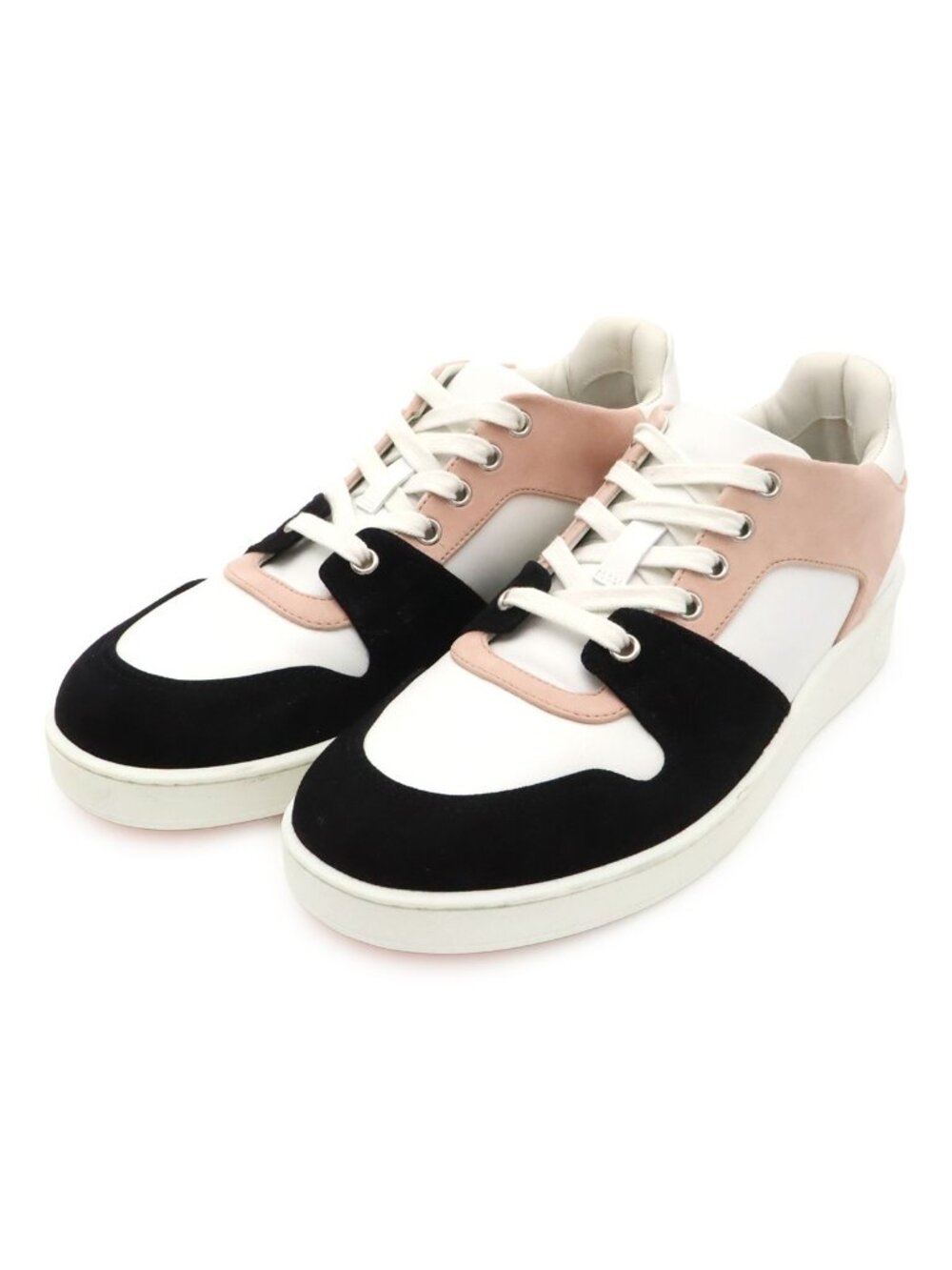 Hermes Sneakers Low Cut Calf Chevre Velours Rose Opamilion Pink White